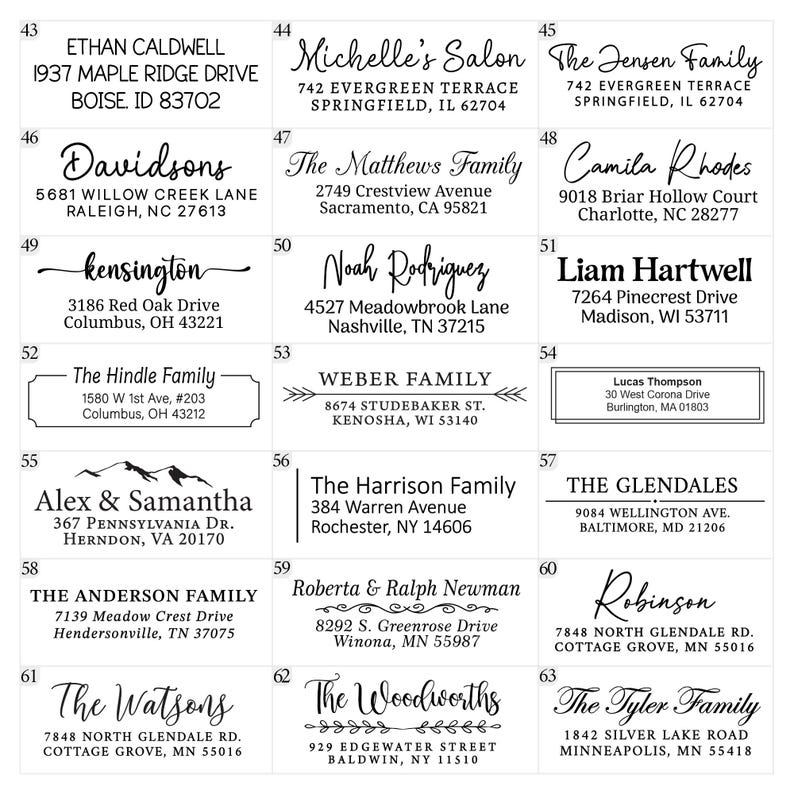 Address Labels, Return Address Labels, Personalized Address Labels, Self Adhesive Address Labels, Address Label Roll image 5
