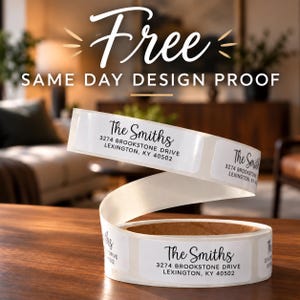 200 Address Labels, Return Address Labels, Personalized Address Labels, Self Adhesive Address Labels, Address Label Roll
