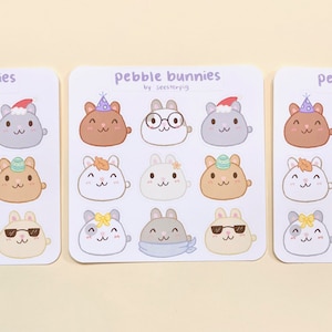 pebble bunnies sticker sheet