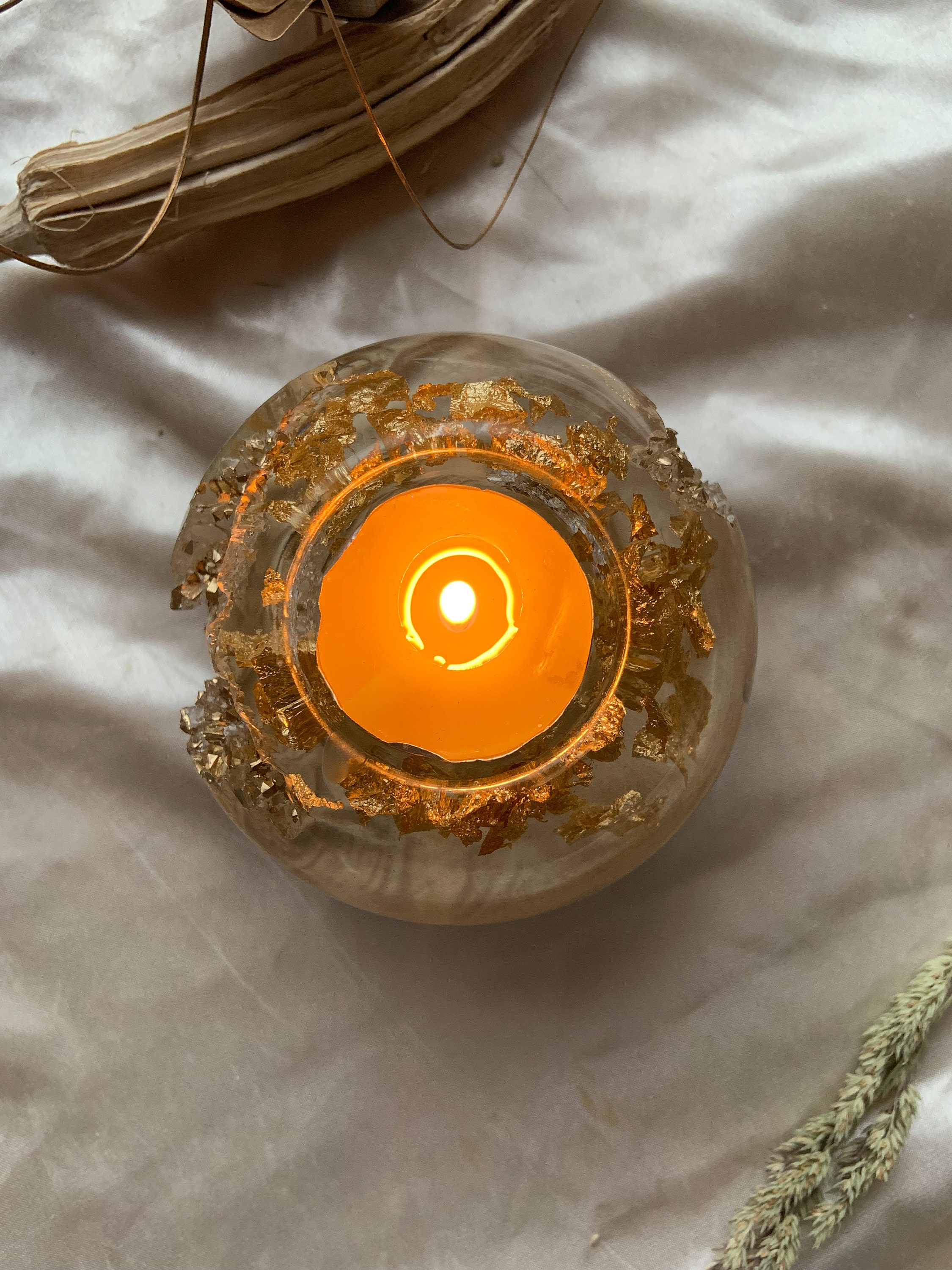 Geode Cave Tea Light Holder|resin Tea Light Holder|nature Inspired Art ...