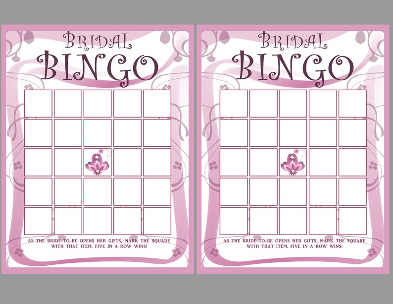 Bridal Shower Games Bridal Shower Bingo Bingo Games Shower Games for Bridal Shower Bingo Bridal Shower Games Spring Wedding