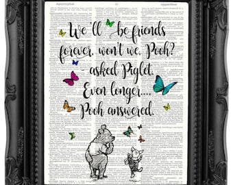 Bester Freund Geschenk Winnie The Pooh Zitat besten Freund zum | Etsy Bester Freund Geschenk Winnie The Pooh Zitat besten Freund zum | Etsy