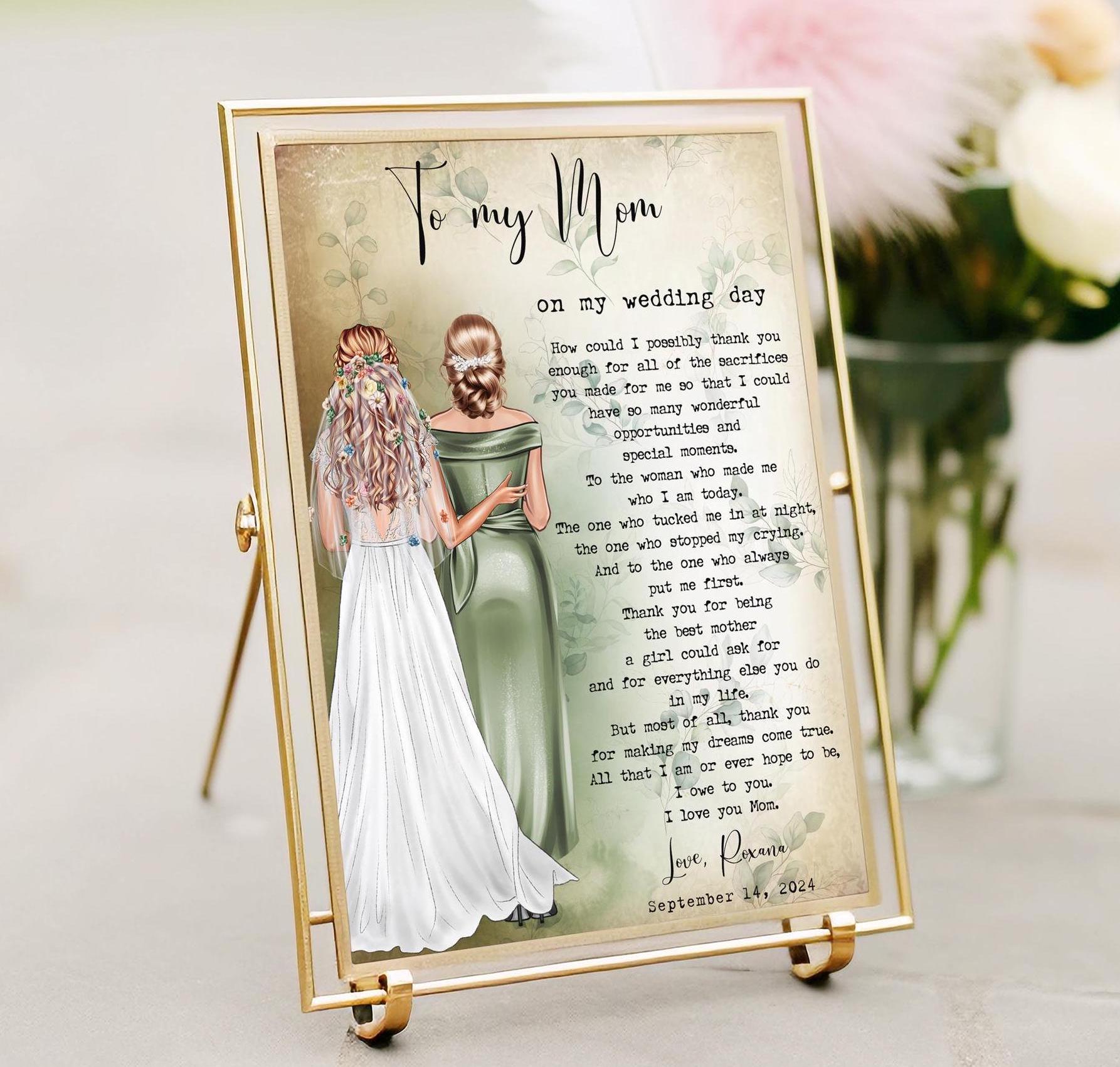 Mom From Daughter Step Mother Of The Bride Gift Thank You Stem Mum