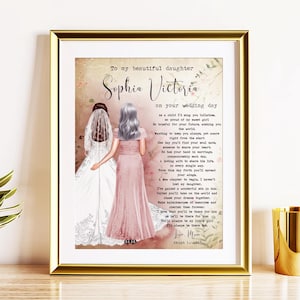 Cadeau pour fille le jour de son mariage Cadeau fille de la mère Cadeau de mariage de la mère pour la mariée Cadeau de mariage pour fille Dîner de répétition
