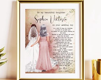 Gift For Daughter On Her Wedding Day Daughter gift from Mother Wedding gift from Mom for Bride Wedding Gift for daughter Rehearsal Dinner