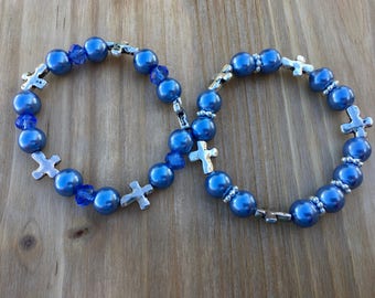 Blue Cross Bracelets