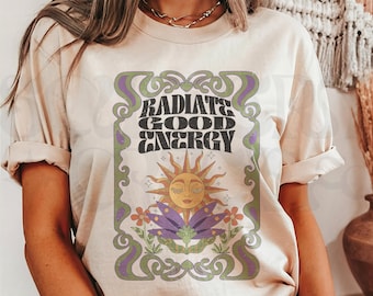 Strahlen Sie gute Energie aus Shirt: Positive Vibes Graphic Tee