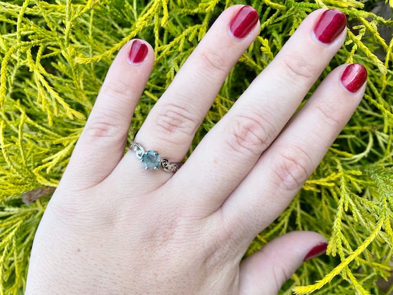 Buy Moss Agate Ring, Vine Ring, Engagement Ring, Alternative