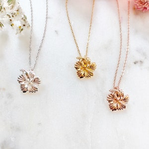 Sterling Silver Hibiscus necklace, Hibiscus necklace, Hawaiian necklace, Plumeria jewelry, Flower necklace,Bridesmaid gift