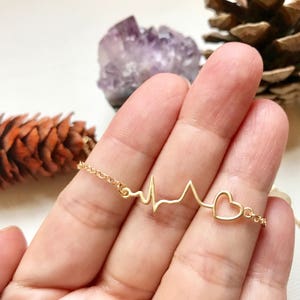 Sterling Silver heartbeat necklace, heartbeat necklace, EKG necklace, ECG necklace, medical gifts, nurse necklace, doctor necklace, medical