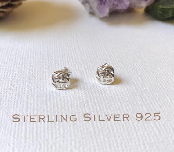 silver knot studs