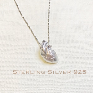 Rose Gold over Sterling Silver anatomical heart necklace, heart necklace, nurse necklace, medical gifts, anatomical heart, nurse gifts. med zdjęcie 4