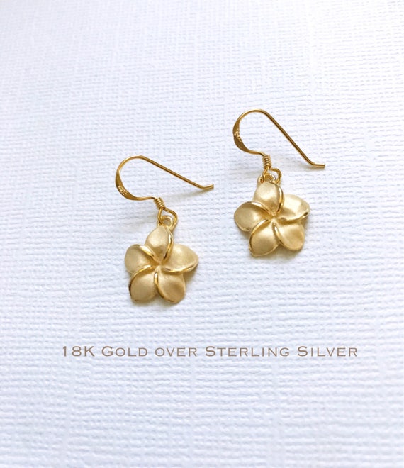 Plumeria hot sale dangle earrings