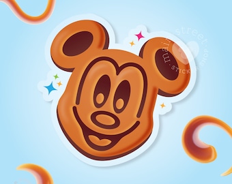Disney Snacks Mickey Waffle Sticker 3”