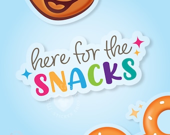Disney Here for the Snacks Sticker 3”