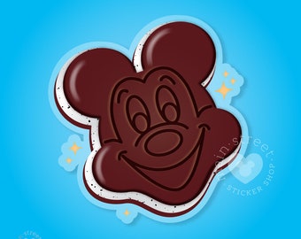 Disney Snacks Mickey Ice Cream Sandwich Sticker 3”