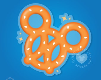 Disney Snacks Mickey Pretzel Sticker 3”