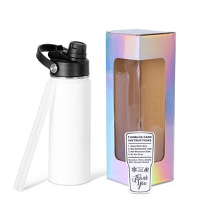 Sublimation 18 oz Hydro Water Bottle with 2-in-1 Lid | Craft-Ready for DIY Gifts & Personalization - Sublimation, Epoxy, UV DTF, Vinyl
