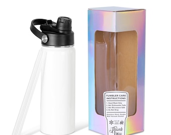 Sublimation 18 oz Hydro Water Bottle with 2-in-1 Lid | Craft-Ready for DIY Gifts & Personalization - Sublimation, Epoxy, UV DTF, Vinyl