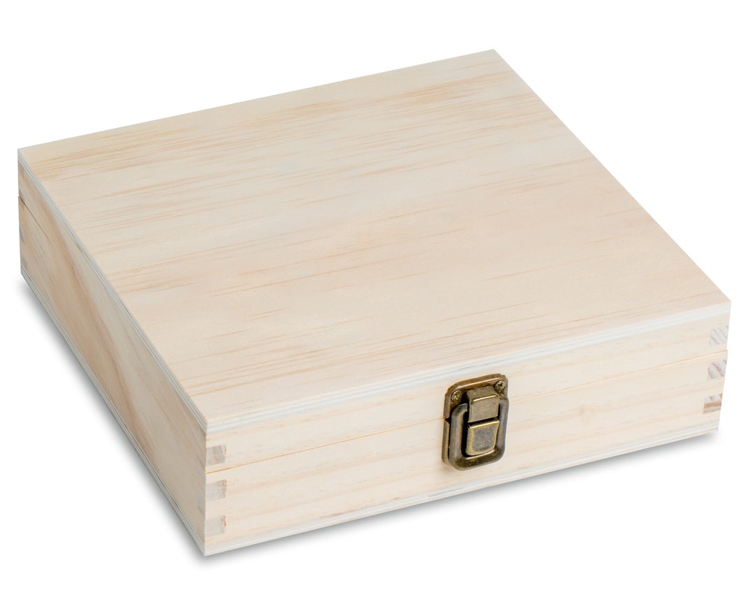 Wood Cigar Box, Keepsake Box, Unfinished Wood Gift Box, Wedding