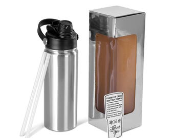 Stainless Steel 18 oz Hydro Water Bottle with 2-in-1 Lid, Craft-Ready for DIY & Personalization - (Epoxy, UV DTF, Vinyl, Laser Engraving)