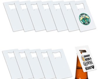 Rectangle Shape Bottle Opener Crafted from High-Quality Stainless Steel | Craft-Ready for DIY Gifts & Personalization - Sublimation