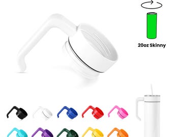 MakerFlo MakerTwist Tumbler Handle for 20oz Skinny Tumblers | Twist-On Replacement Handle | Epoxy Ready | Pack of 25