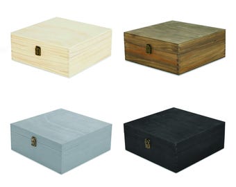 Personalized Keepsake Memory Box, Large Wooden Storage Box with Felt Lining, Wedding Gift, Anniversary, Custom Engraved Box
