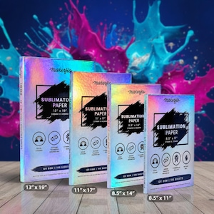 Sublimation Paper Sheets Heat Transfer Paper for Tumblers, T-Shirts, Mugs, Phone Cases | Printable Sublimation for DIY & Gifts