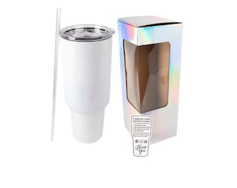 40 oz White Sublimation Blank Tumbler Pack of 1 with Lid and Straw Craft-Ready for DIY Gifts & Personalization