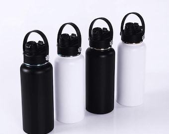 MakerFlo 32oz Electroplated Hydro Water Bottle Blank | Gold & Rainbow Insulated Bottle | Laser Engraving Ready | Pack of 25