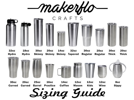 MakerFlo Crafts Skinny Tumbler, Stainless Steel, 30oz
