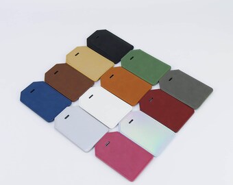 MakerFlo Laserette™ Luggage Tag Blank, Engravable Leatherette Travel Bag Tag with Privacy Flap, Laser Engraving Material, Wholesale & Bulk