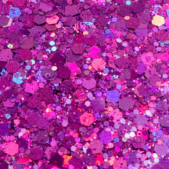 Pretty in Pink Glitter Pink Craft Glitter Chunky Holographic | Etsy