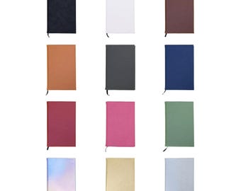 MakerFlo Laserette® Journal Notebook Sample Pack – 12 Engravable Vegan Leather Journals with Lined Pages and Gift Boxes, Wholesale & Bulk