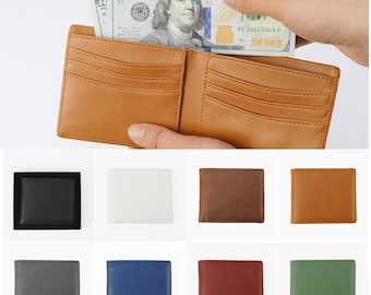 MakerFlo Laserette Men's Wallet Sample Pack, 8 RFID Vegan Leather Wallets, Laser Engraving Ready, Gift Box Included