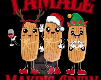 Tamale Making Crew, Tamales, Apron PNG, Christmas PNG, Holiday season, PNG file