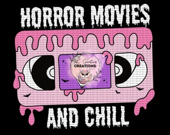 Horror movies and chill, Horror, movies Halloween, BUNDLE, spooky, PNG file