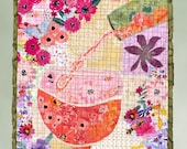 Quilted Wall Art, Wine Time