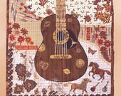 Quilted Wall Art, Country Western Guitar