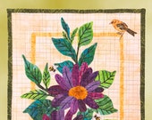 Quilted Wall Art, Purple Sunshine