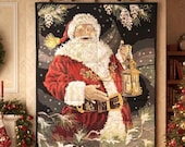 Wall Hanging, Enchanted Santa