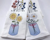 Bar Mop Towel, Spring Flowers (Set of 2)