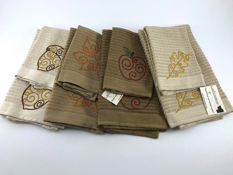 Dish Towel/rag Set Fall Etsy