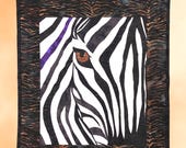 Quilted Wall Art, Zebra Demure