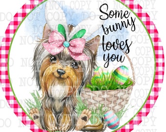 AD-Y2RlymPL Yorkie+Rose 'Love You Mum' Gold Rim Plate in Gift Box Christmas Pre 