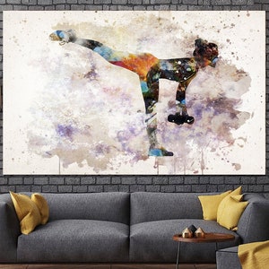 Workout Girl Print Dumbbell WAll Art Gym Fitness Girl Gym Home decor Training Room Wall Art Sport Artwork Fitness Lady with Dumbbell Canvas