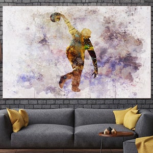 Discus Thrower Canvas Print Track and Field Wall Decor Sport Kunst Track and Field Cadeau voor hem Discus Wall Art Aquarel Sport Kamer Decor afbeelding 1