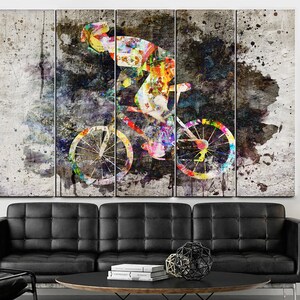 Fahrrad Kunstdruck Fahrrad Poster Fahrrad Wandposter Radfahrer Druck Radsport Leinwand Radsport Geschenk Radfahrer Kunst