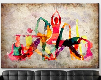 Abstrakte Spirituelle Wand Kunst Bunt Yoga Leinwand Kunst Moderne Meditation Kunst Bunt Multi Panel Druck Original Medizinische Kunst